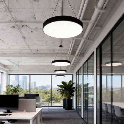 Circular Metal Ring Pendant Light