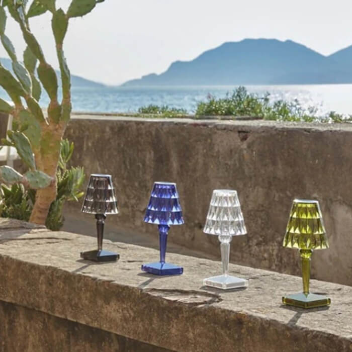 Prismara Faceted Crystal Cordless Table Lamp