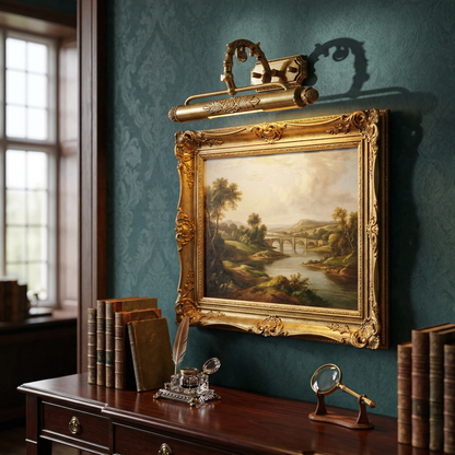 Ornate Brass Picture Wall Light