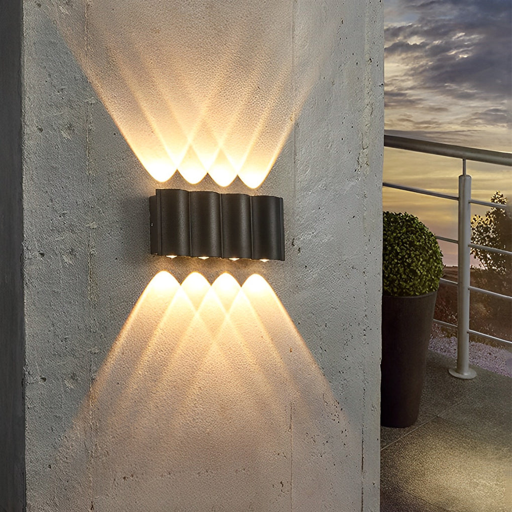 Wave LED Outdoor Wall Light