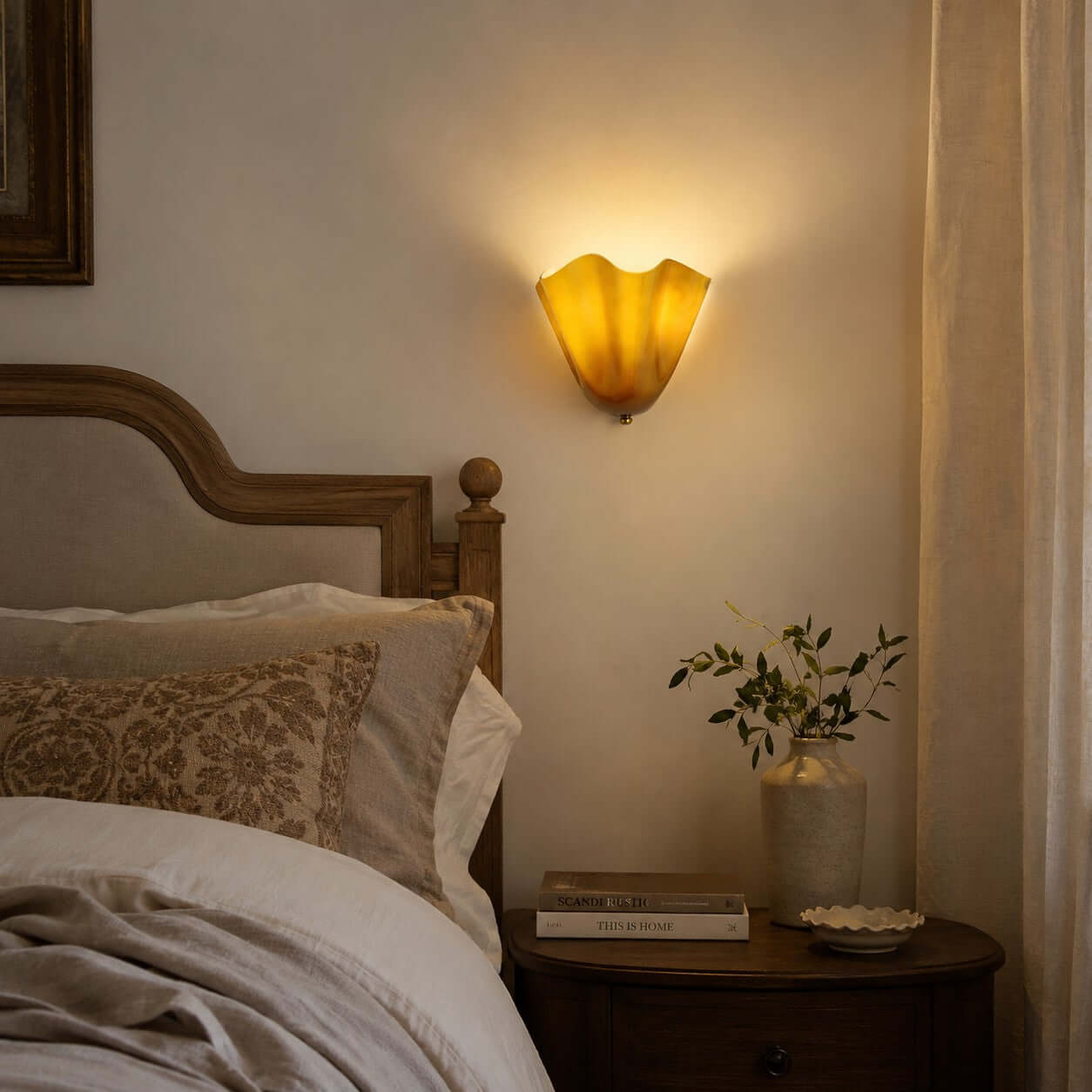 Draped Glass Wall Light