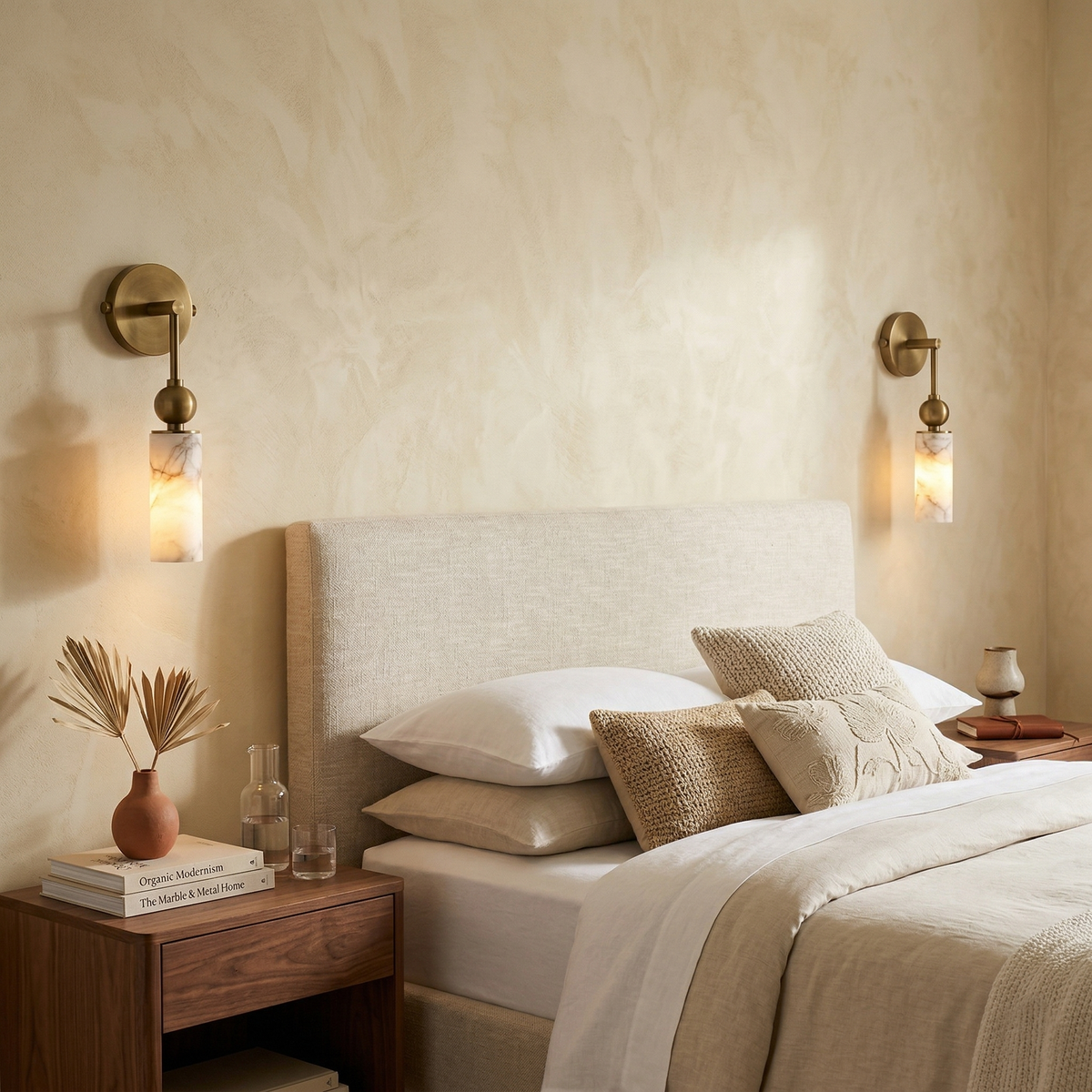 Alabaster Column Wall Light