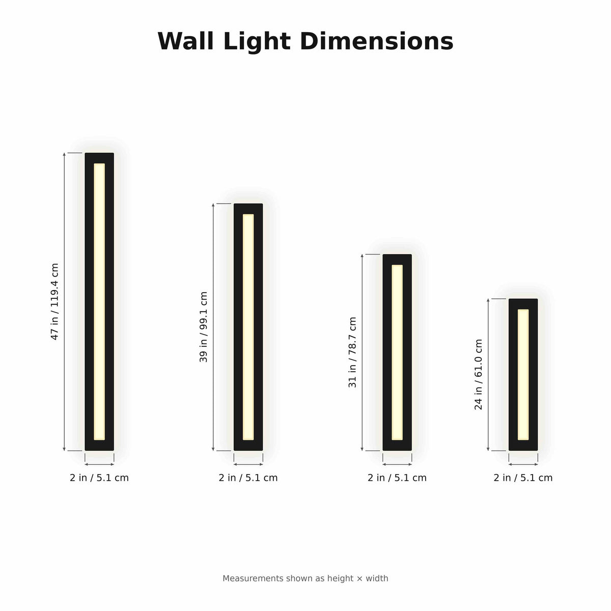 Linear Iron Acrylic Wall Light