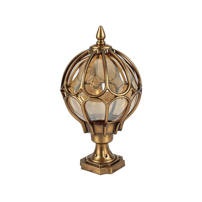 Classic Caged Glass Post Lantern