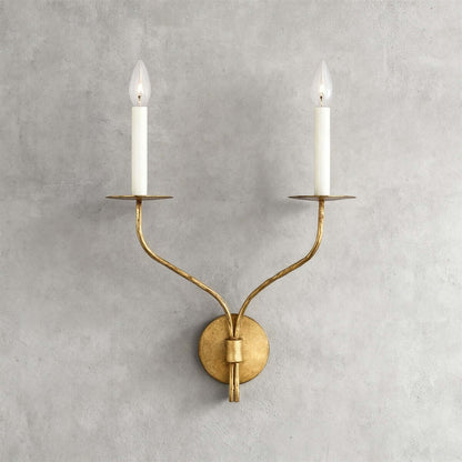 Candlestick Brass Wall Sconce