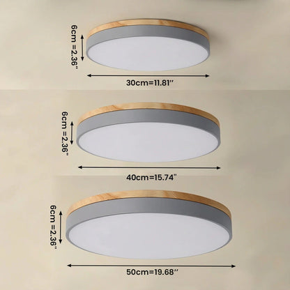 Dimmable Wood Panel Ceiling Light