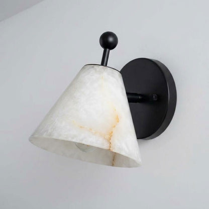 Alabaster Cone Wall Light