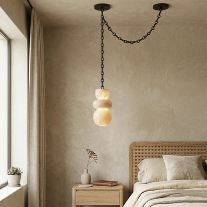 Alabaster Stone Cascade Chandelier