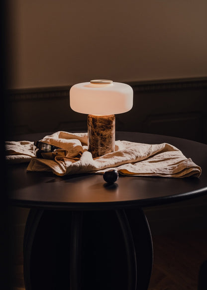 Marble Opal Dome Table Lamp