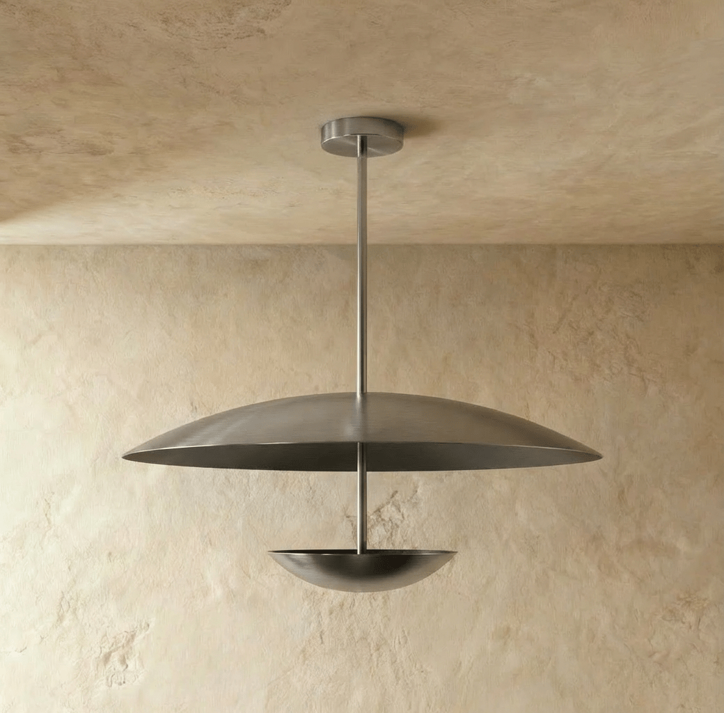Wide Disc Metal Pendant Light
