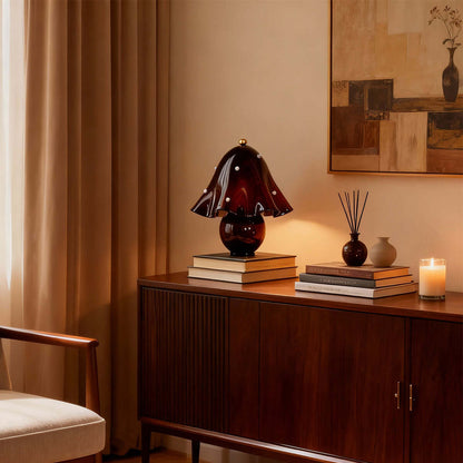 Ruffled Glass Table Lamp