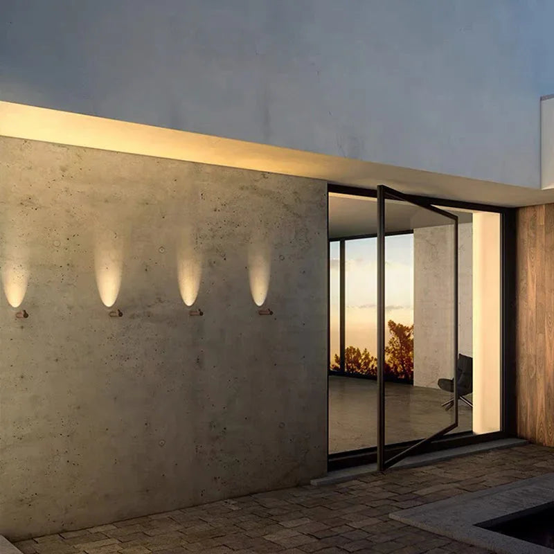 Metal Cylinder Outdoor Wall Light