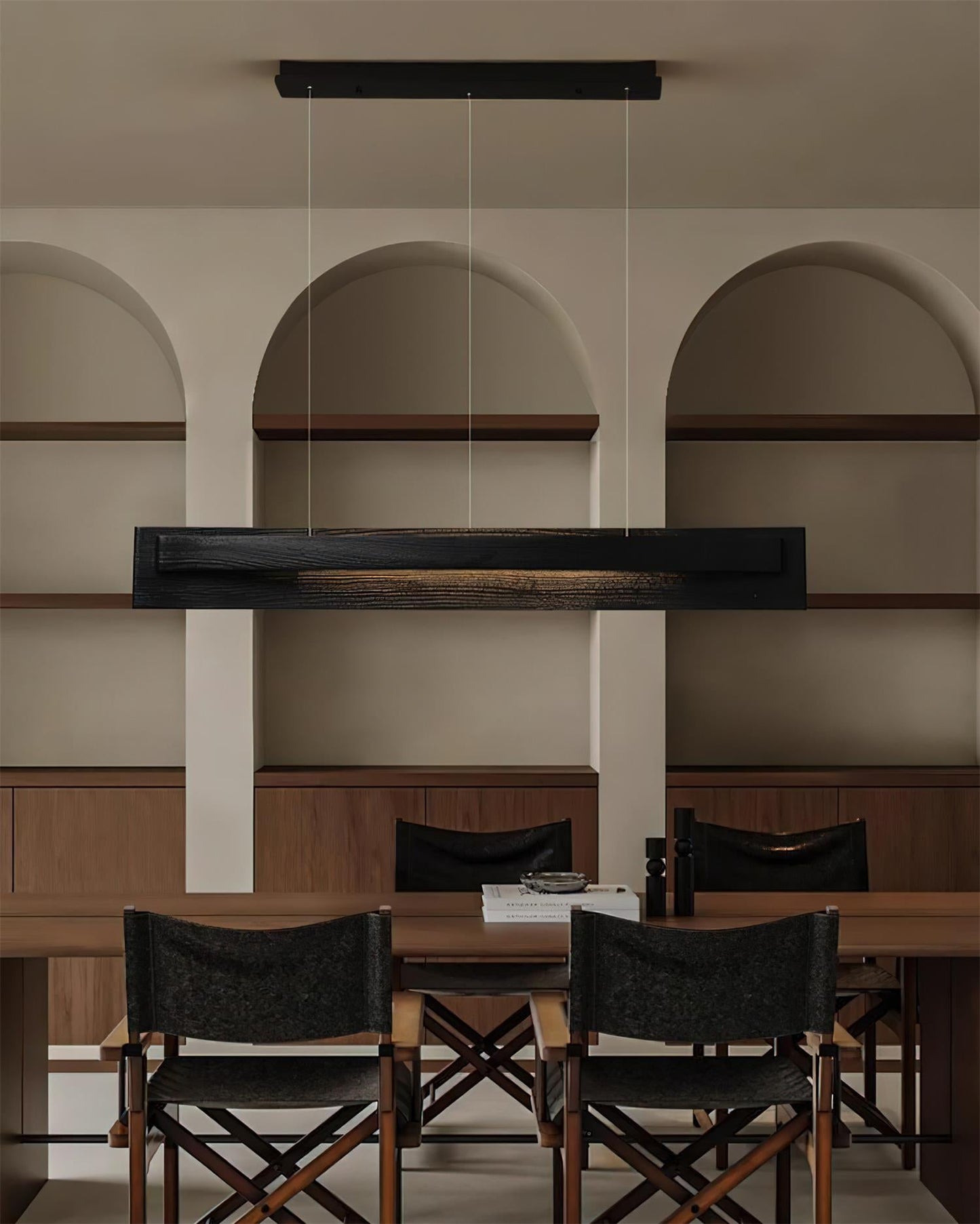 Linear Wood LED Chandelier
