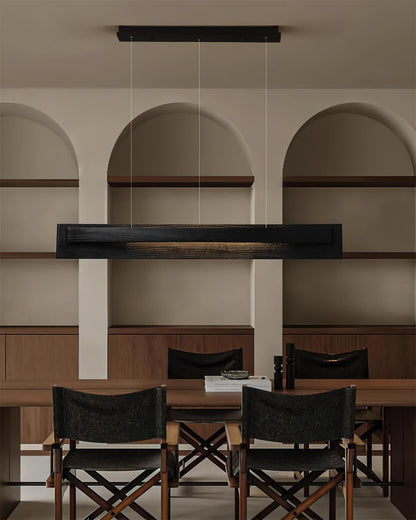 Linear Wood LED Chandelier