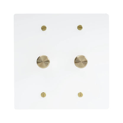 Bellardo Vintage Brass 2-Gang Rotary Dimmer Switch
