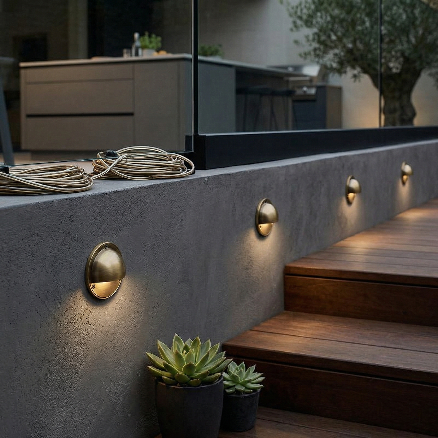 Compact Brass Wall Sconce