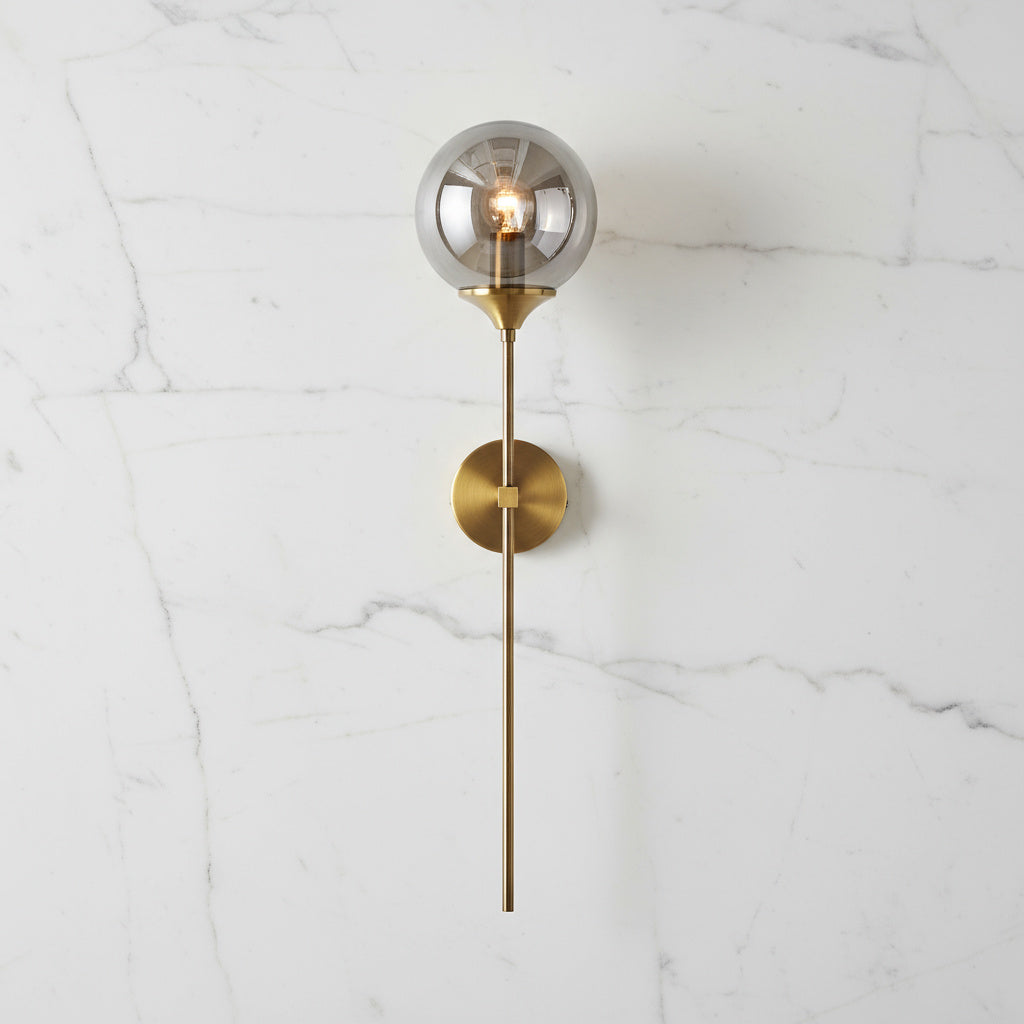 Velmira Mid-Century Glass Globe Wall Light