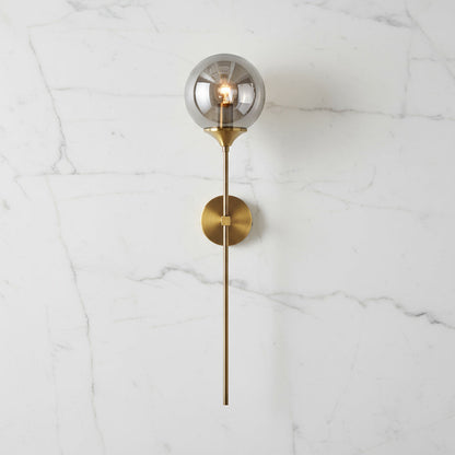 Velmira Mid-Century Glass Globe Wall Light