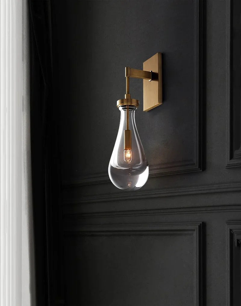 Teardrop Glass Wall Light