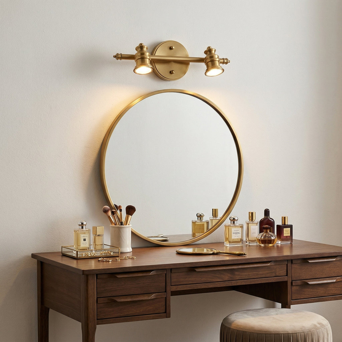 Brass Linear Spotlight Wall Light