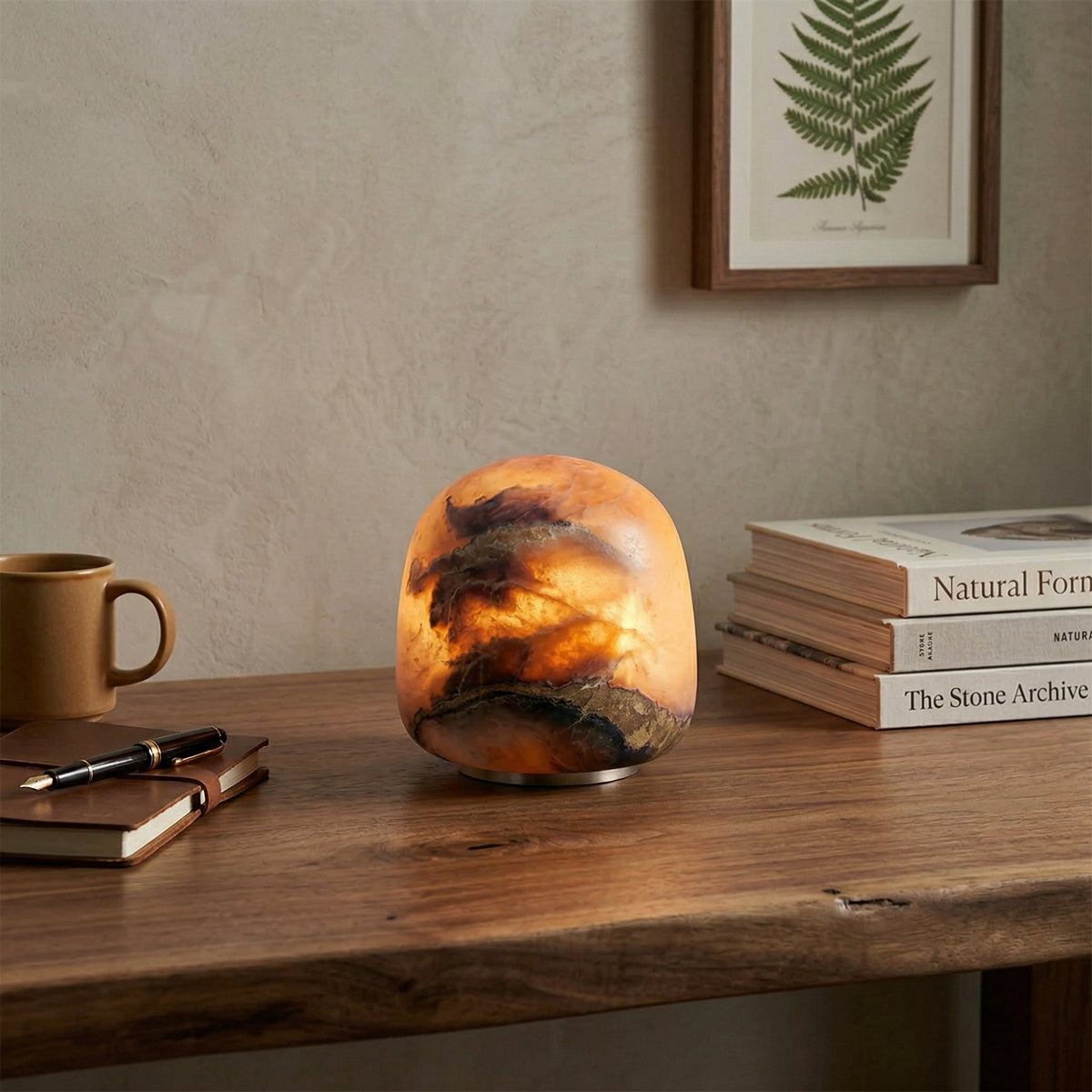 Alabaster Stone Cordless Table Lamp