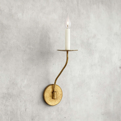 Candlestick Brass Wall Sconce