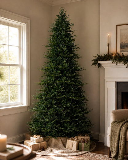 Skovra Classic PE/PVC 12ft Pre-Lit Christmas Tree