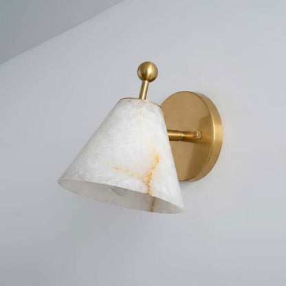 Alabaster Cone Wall Light