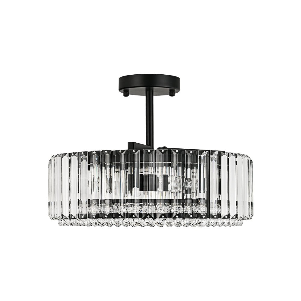 Glam Carved Crystal Ceiling Light