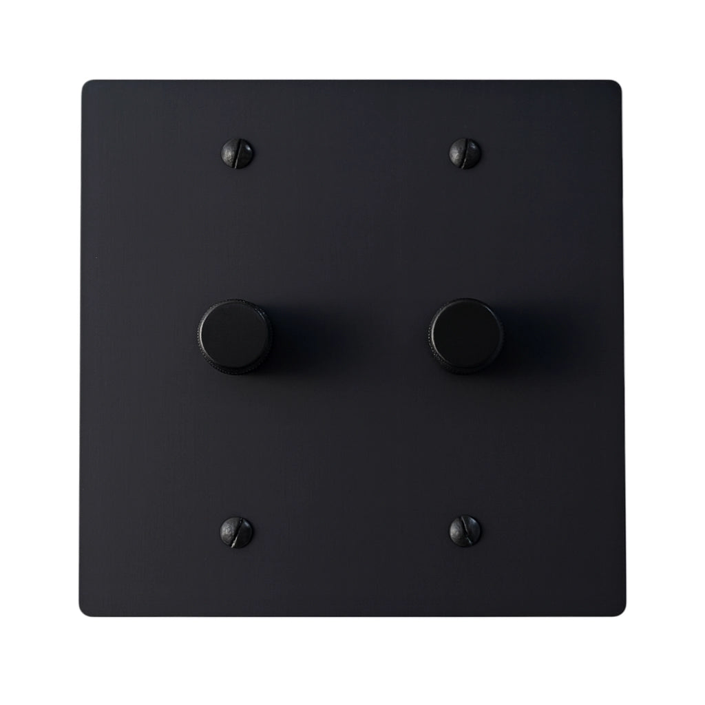 Bellardo Vintage Brass 2-Gang Rotary Dimmer Switch