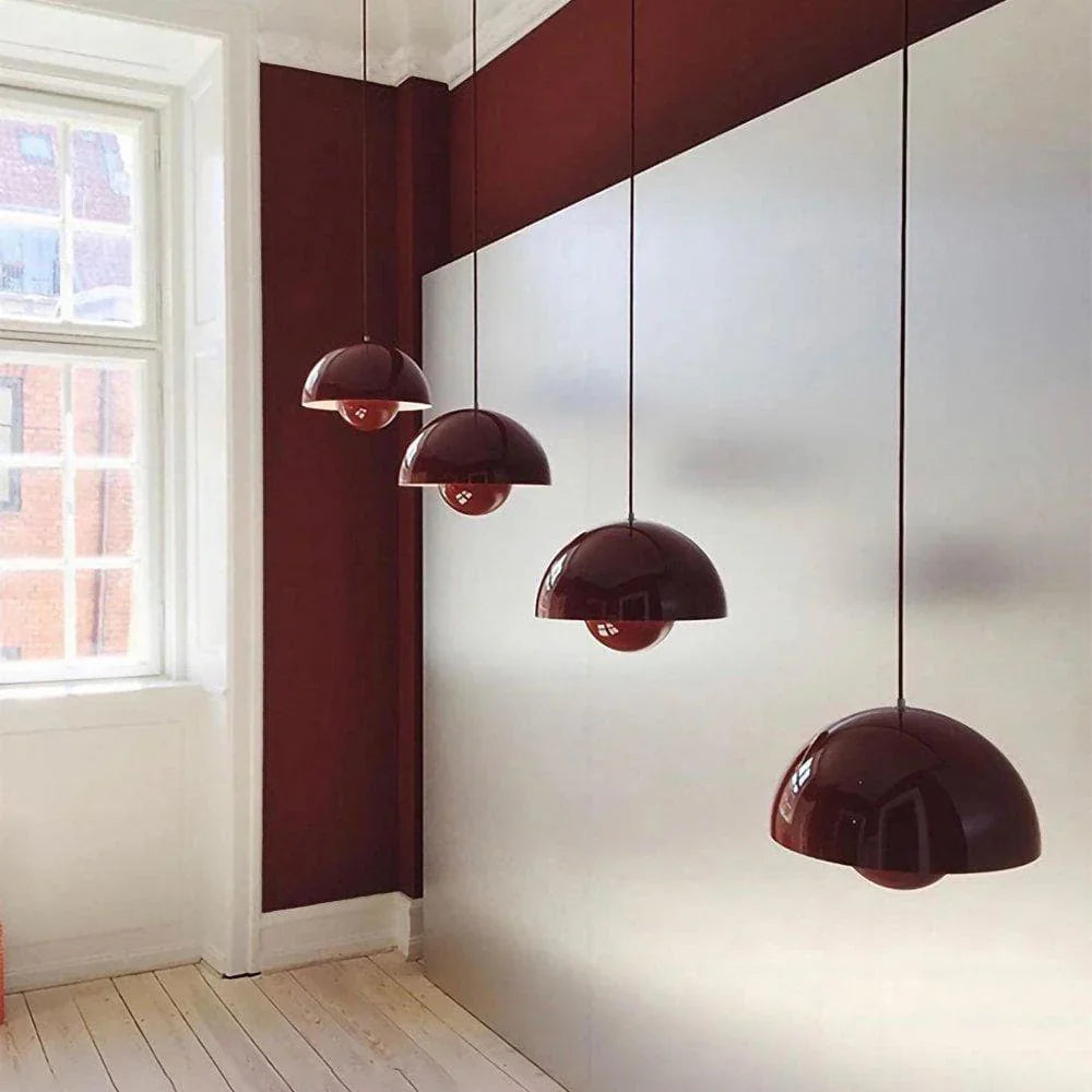 Twin Dome Metal Pendant Light