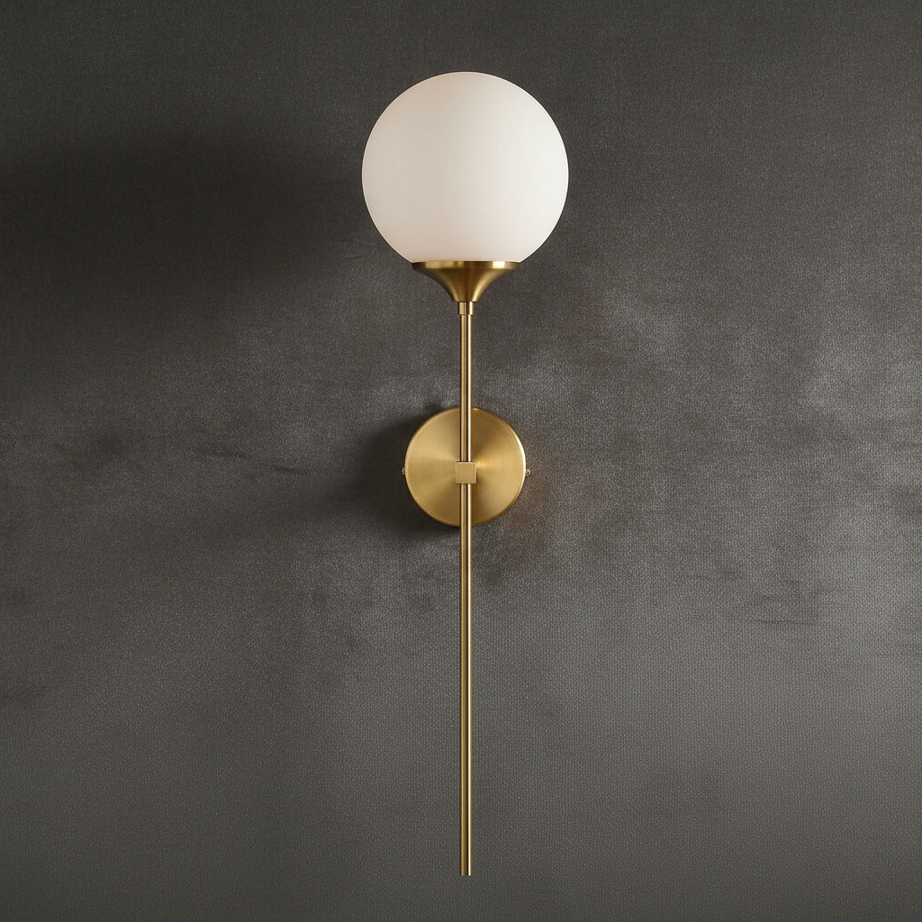 Velmira Mid-Century Glass Globe Wall Light