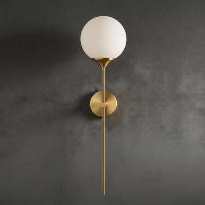 Velmira Mid-Century Glass Globe Wall Light