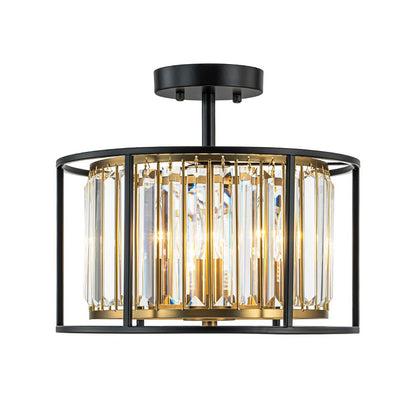 Open Frame Crystal Ceiling Light