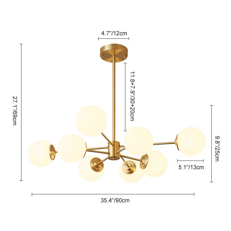 Spunik Opal Sphere Chandelier