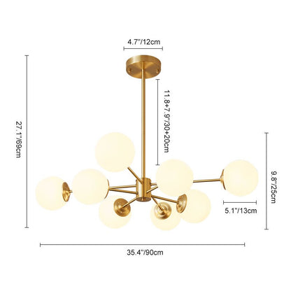 Spunik Opal Sphere Chandelier