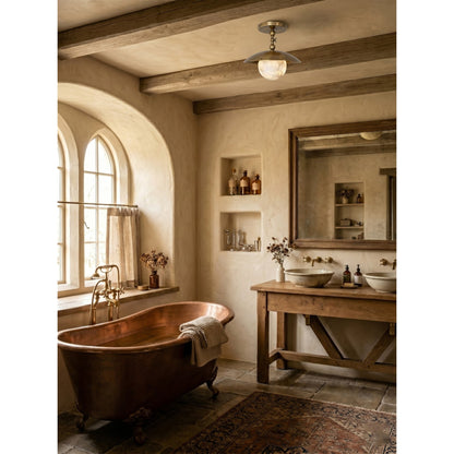 Hammered Dome Flush Ceiling Light