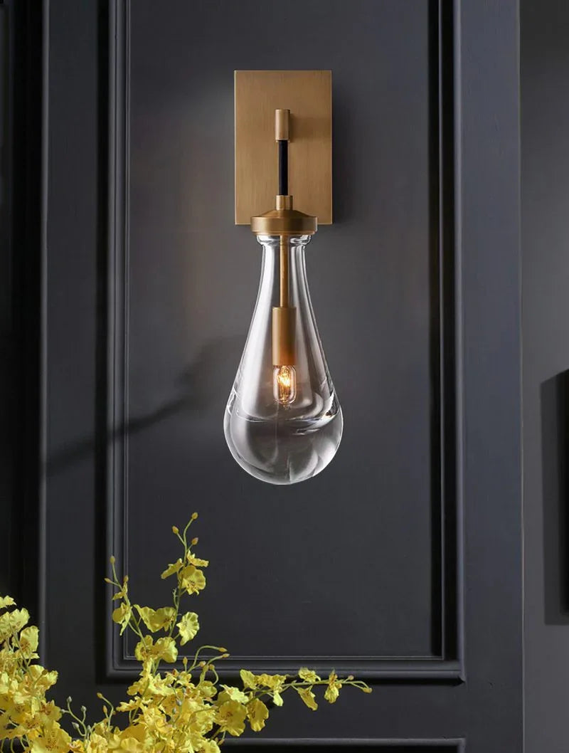 Teardrop Glass Wall Light