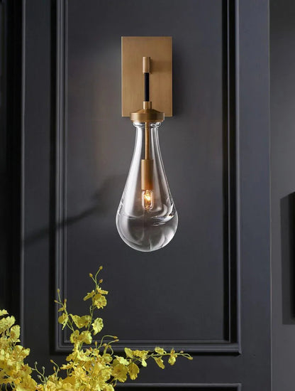 Teardrop Glass Wall Light