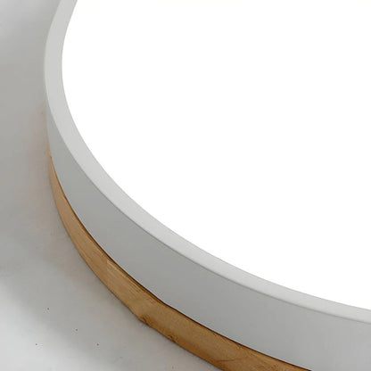 Lumbra Minimalist Wood Flush Ceiling Light