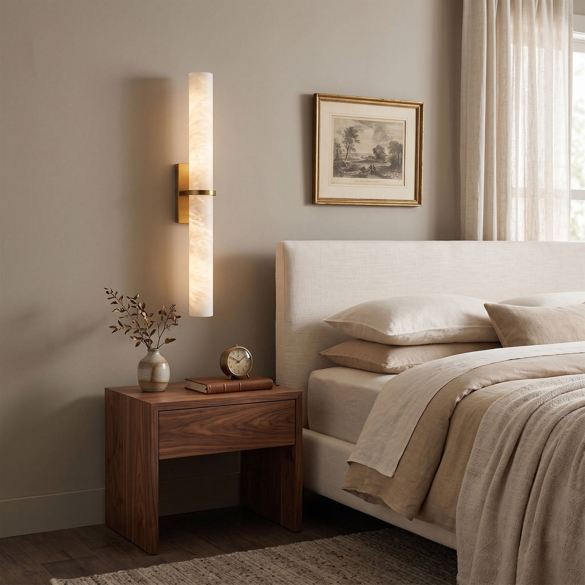 Slim Alabaster Bar Wall Light