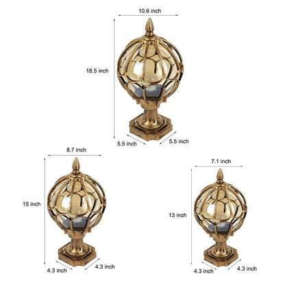 Classic Caged Glass Post Lantern
