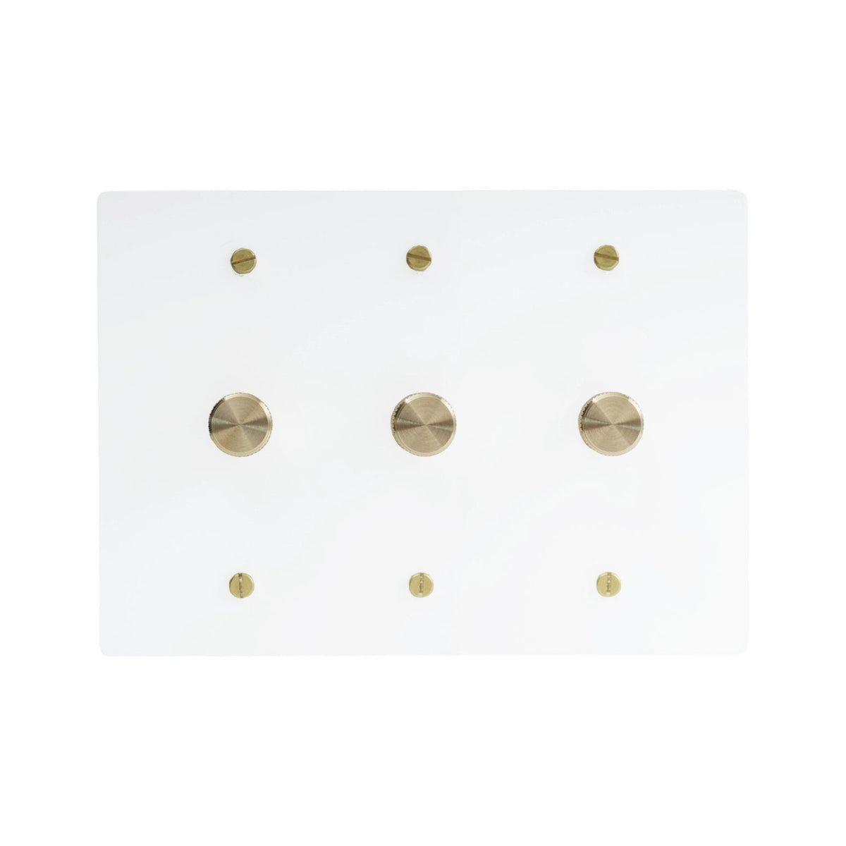 Faylore Vintage Brass 3-Gang Rotary Dimmer Switch