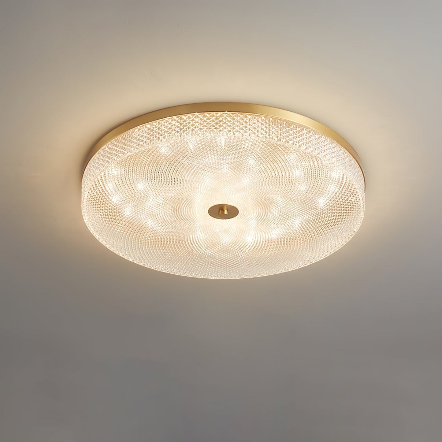 Faceted Acrylic Drum Ceiling Light