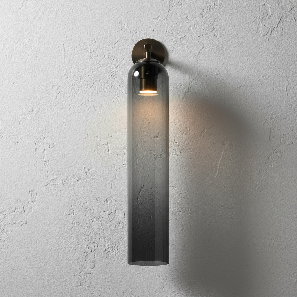 Lumessa Minimalist Glass Cylinder Wall Light