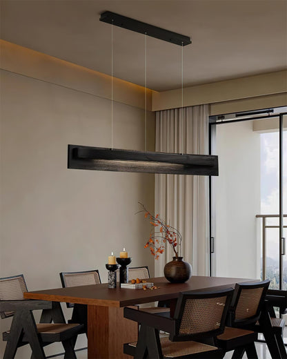 Linear Wood LED Chandelier