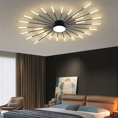 Pyrenna Starburst Metal Firework Ceiling Light