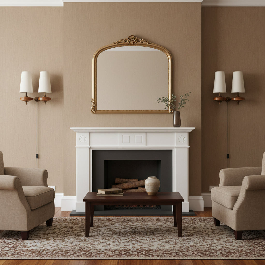 Walnut Brass Plug-In Wall Light