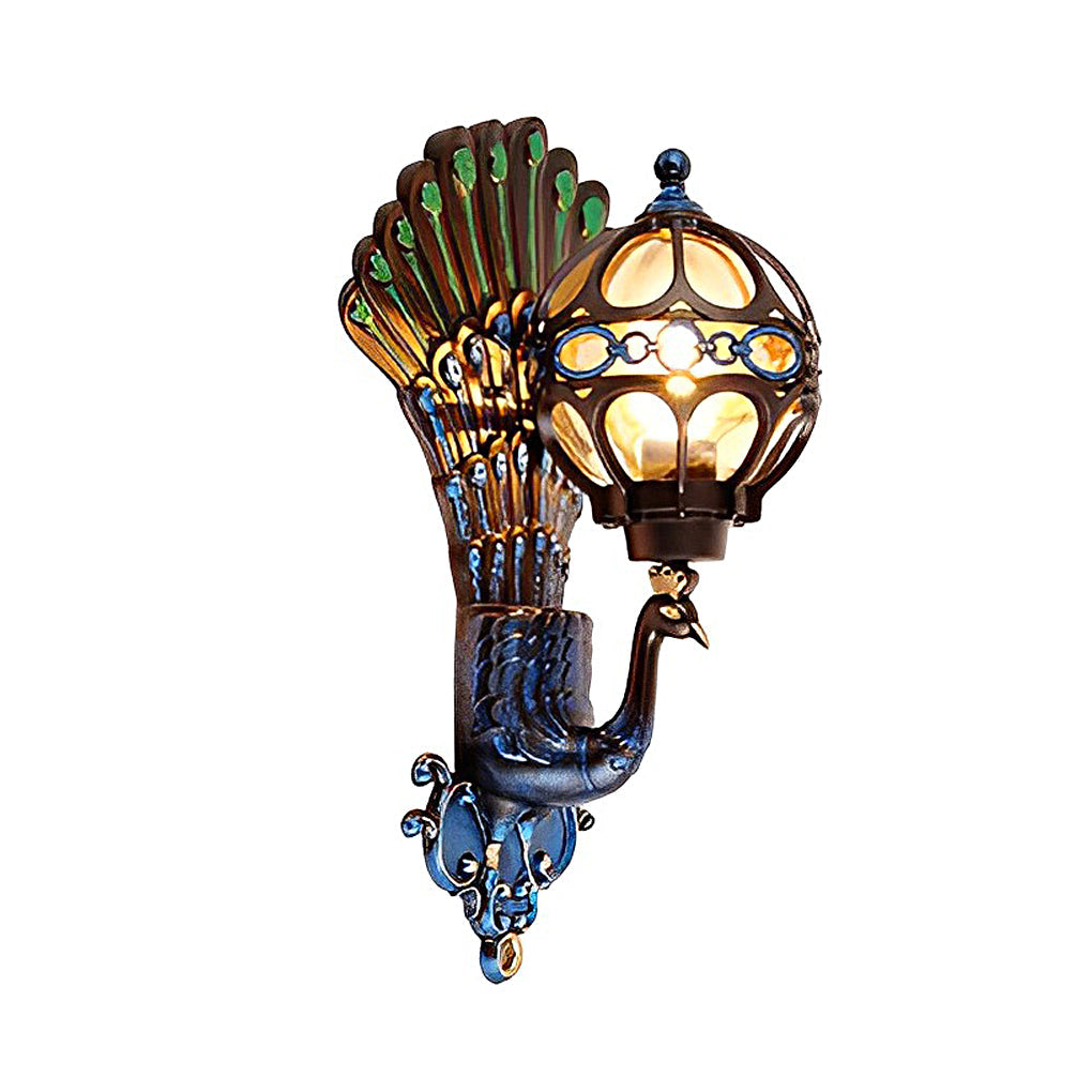 Fanned Plume Outdoor Wall Light