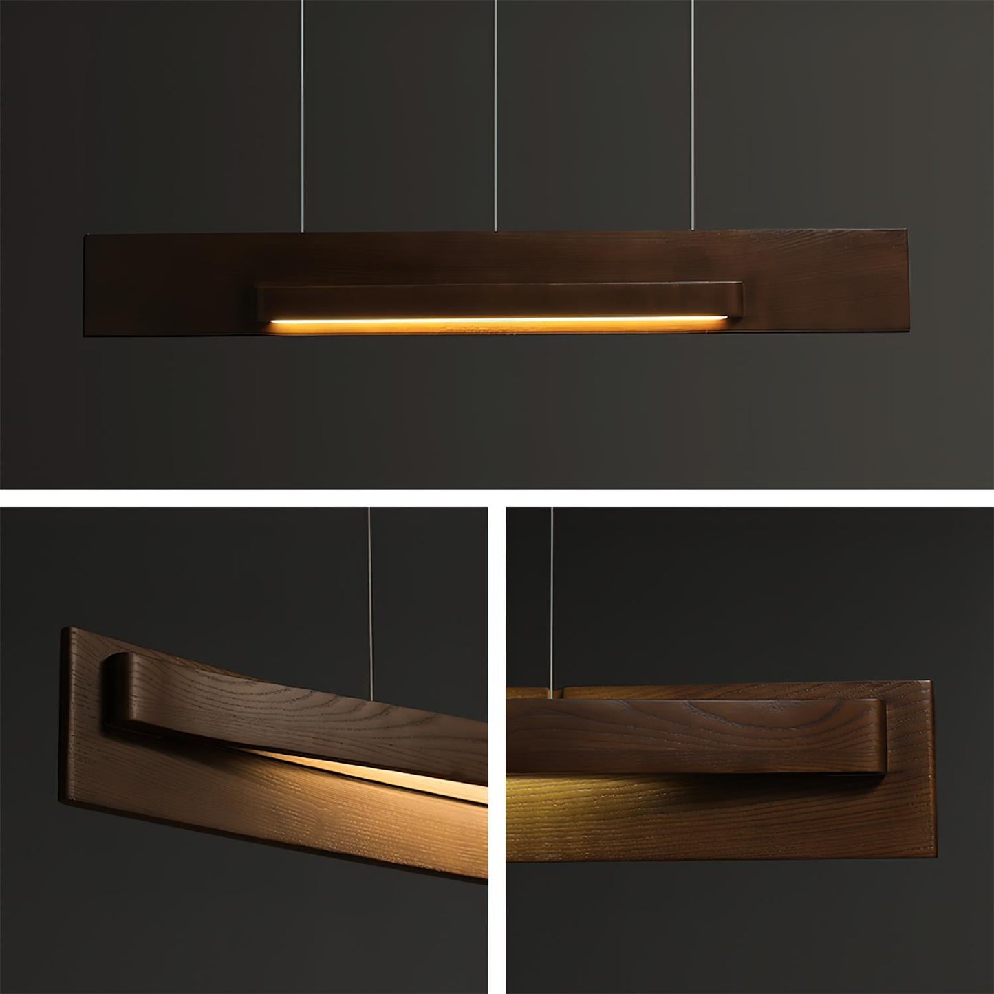 Linear Wood LED Chandelier
